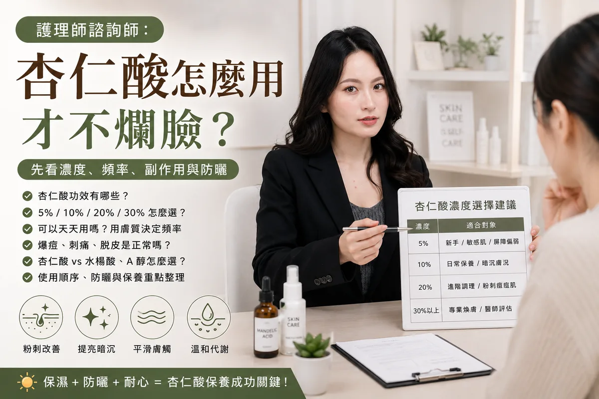 杏仁酸怎麼使用不爛臉諮詢情境