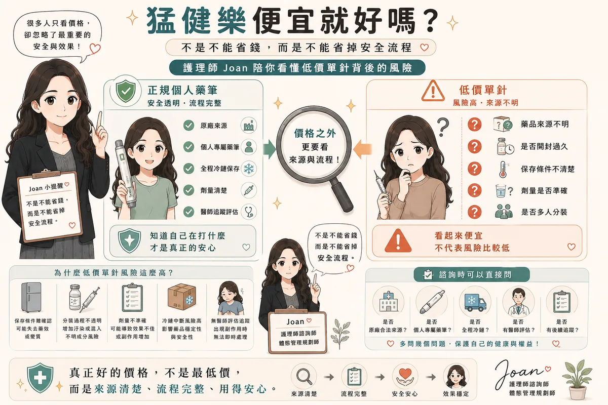 猛健樂完整攻略:護理師 Joan 帶你看懂效果、副作用、價格與單針風險 圖片 13